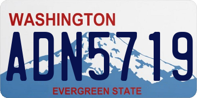 WA license plate ADN5719