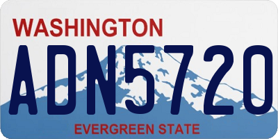 WA license plate ADN5720