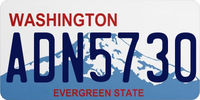 WA license plate ADN5730