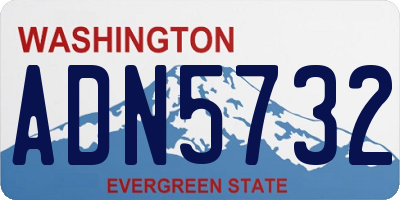 WA license plate ADN5732