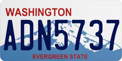 WA license plate ADN5737
