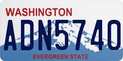 WA license plate ADN5740