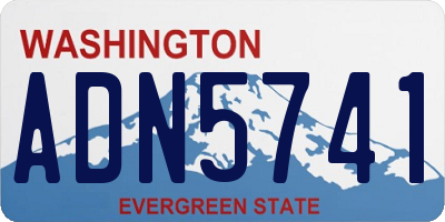 WA license plate ADN5741
