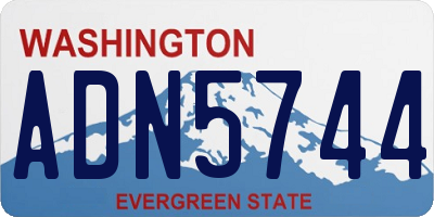 WA license plate ADN5744