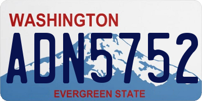 WA license plate ADN5752