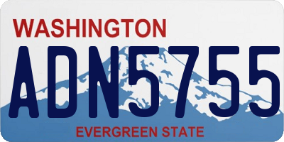 WA license plate ADN5755