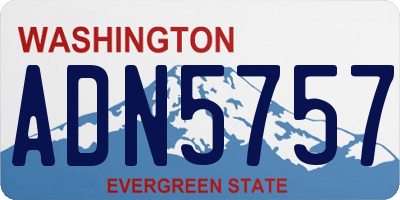 WA license plate ADN5757