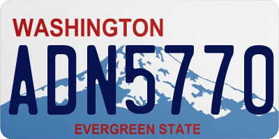 WA license plate ADN5770