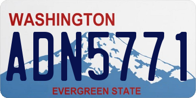 WA license plate ADN5771