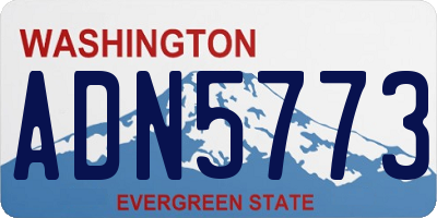 WA license plate ADN5773
