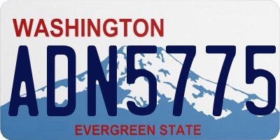 WA license plate ADN5775