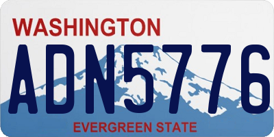 WA license plate ADN5776