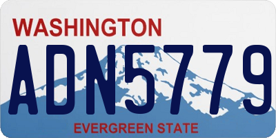 WA license plate ADN5779