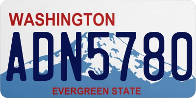 WA license plate ADN5780