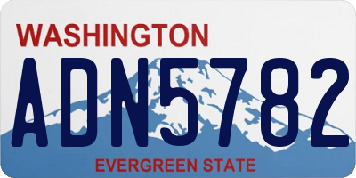 WA license plate ADN5782