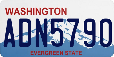WA license plate ADN5790
