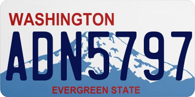 WA license plate ADN5797