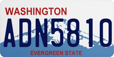 WA license plate ADN5810