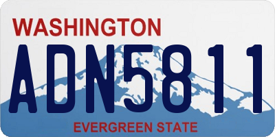 WA license plate ADN5811