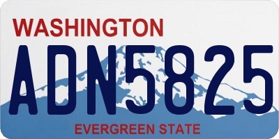 WA license plate ADN5825