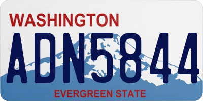 WA license plate ADN5844