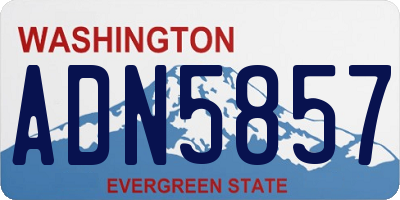 WA license plate ADN5857