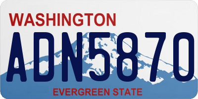 WA license plate ADN5870