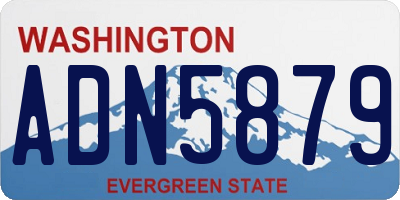 WA license plate ADN5879