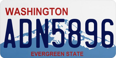 WA license plate ADN5896