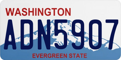 WA license plate ADN5907