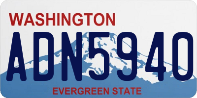 WA license plate ADN5940