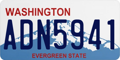 WA license plate ADN5941