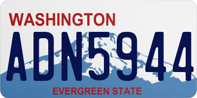 WA license plate ADN5944