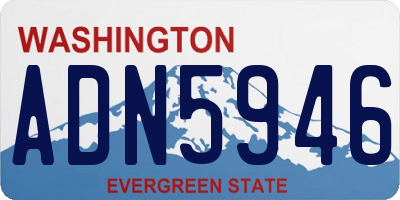WA license plate ADN5946