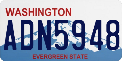 WA license plate ADN5948