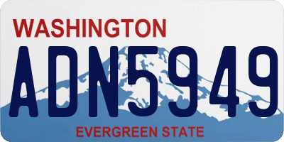 WA license plate ADN5949