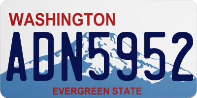 WA license plate ADN5952