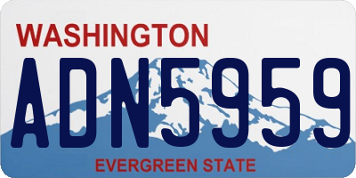 WA license plate ADN5959