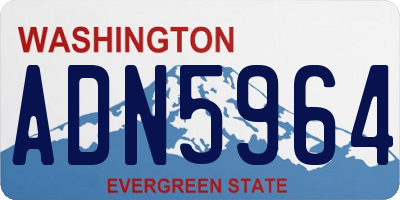 WA license plate ADN5964