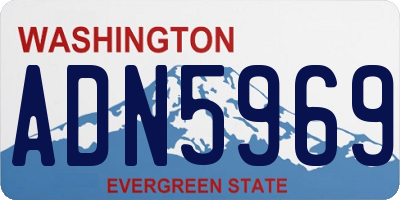 WA license plate ADN5969