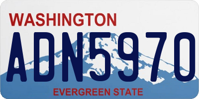 WA license plate ADN5970