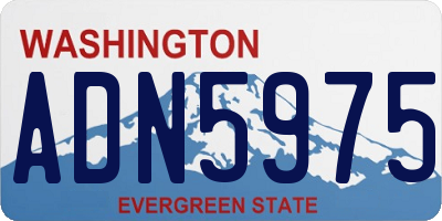 WA license plate ADN5975