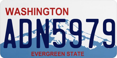 WA license plate ADN5979