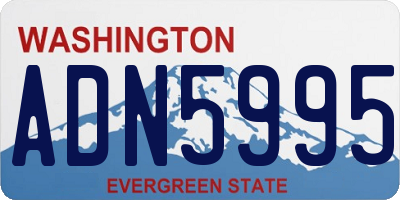 WA license plate ADN5995