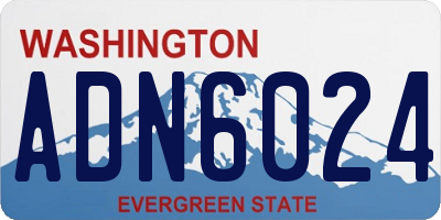 WA license plate ADN6024