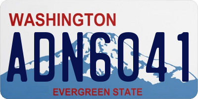WA license plate ADN6041