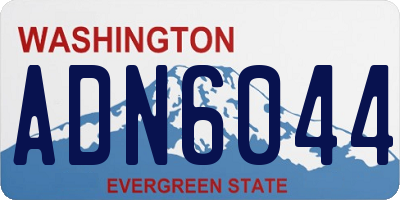 WA license plate ADN6044