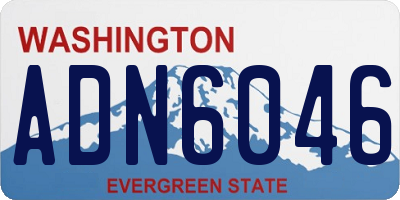 WA license plate ADN6046