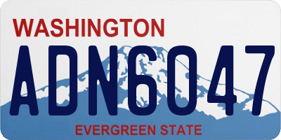 WA license plate ADN6047