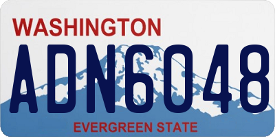 WA license plate ADN6048